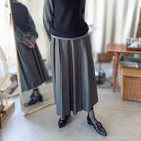 millim　コットン タックギャザーロングスカート