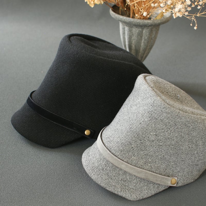 ◇送料無料◇ウールキャップ レディース Women【 Black・Gray ◇送料無料◇ウールキャップ レディース Women【 Black・Gray