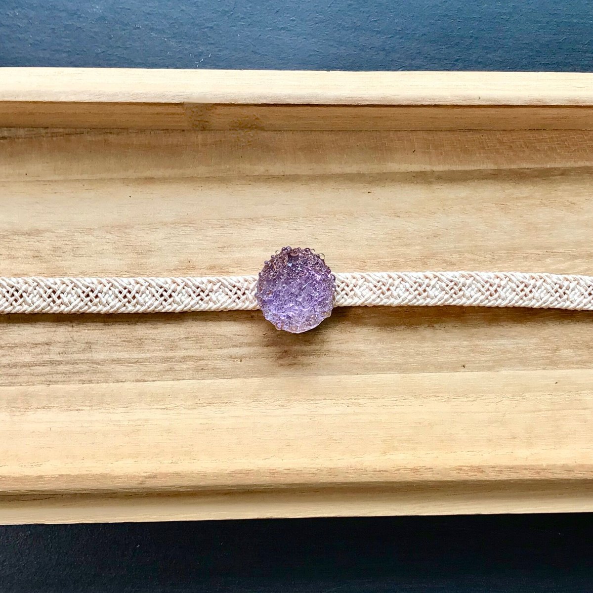 参考作品。帯留帯飾りセット『蒼翆』（朱） ポリマークレイ