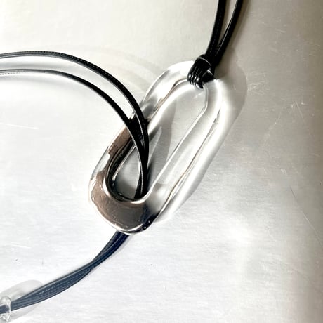 Horn Square Necklace　Platinum