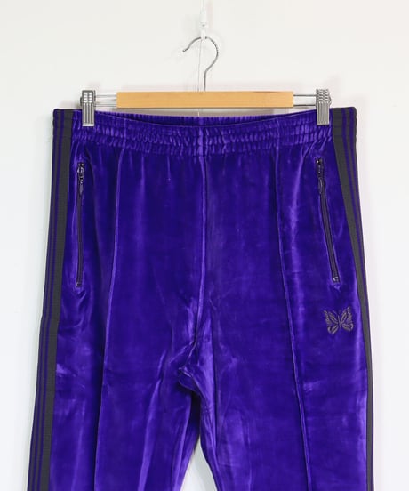 Needles：NARROW TRACK PANT - C/PE VELOUR 【PURPLE】