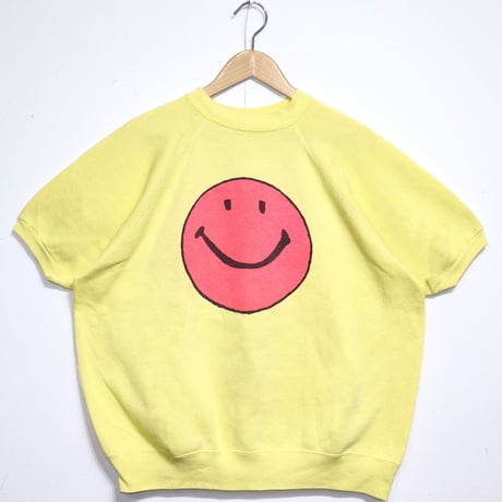 COPY CAT : "SMILE" S/S Sweat - Yellow×Pink