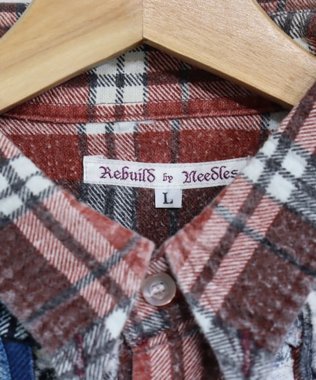 Rebuild by Needles：Ribbon Flannel Shirt - L size #63