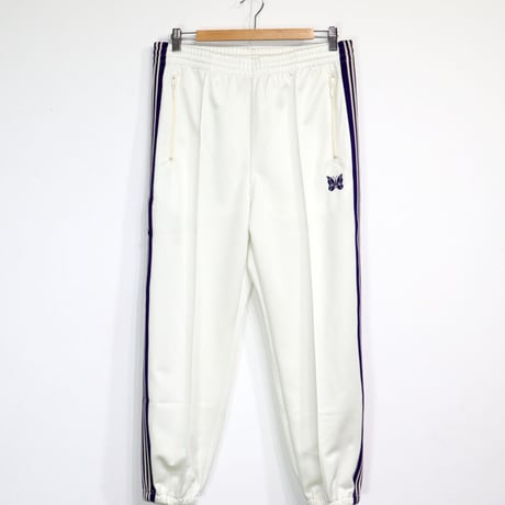 Needles：Zipped Track Pant - Poly Smooth 【White】