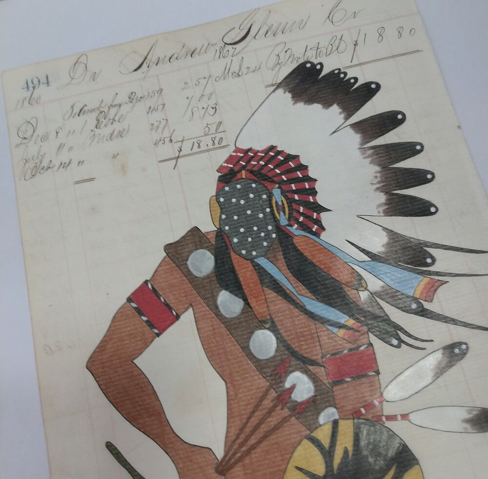 インディアン 鉱石絵画 プレーンズインディアン レジャーアート・ドローイング ウォーリアー