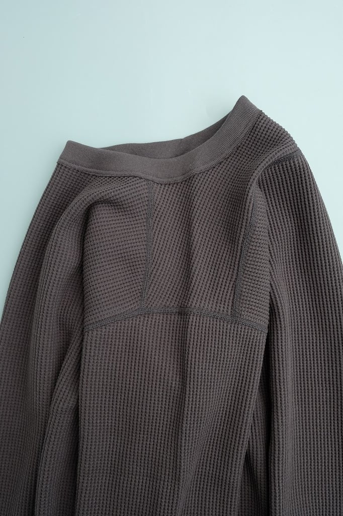 A VONTADE(アボンタージ) Big Waffle Crew Top Cha