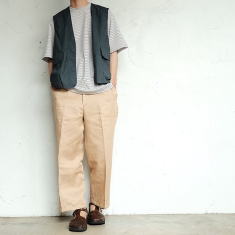 EGRETIQUE(イグレティーク)　　　Linen Chambray  Wide Trousers　　Beige
