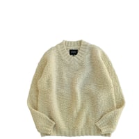 DELICIOUS(デリシャス)　　　  V-Neck　Wool Knit Slub Yarn　　　IVORY