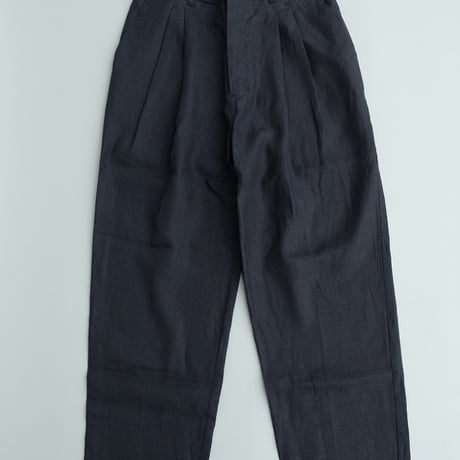 STILL BY HAND(スティルバイハンド)　　　  Linen 2Tuck Trousers　PT02262　　　Dark Navy