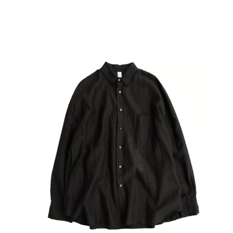 Masnou design / マスノウデザイン | コットン シルク 中綿 ベスト | 2 | チャコール | レディース Masnou design(マスノウデザイン) DOUBLE COLLAR SHIRTS |
