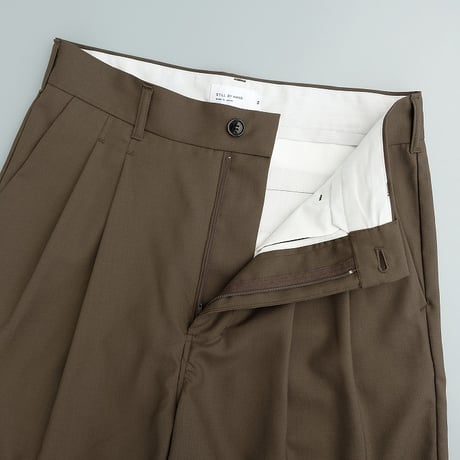 STILL BY HAND(スティルバイハンド)　　Wool Short Pants ‐super120’s‐　　PT10262　　　Olive