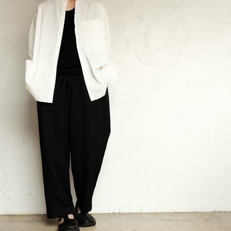Masnou design(マスノウデザイン)　　  ２０２　Band Collar Shirt　【White】