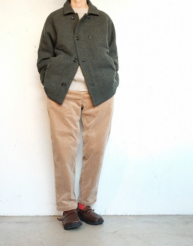 nisica(ニシカ) Tweed ダブルボタンジャケット Green | ART
