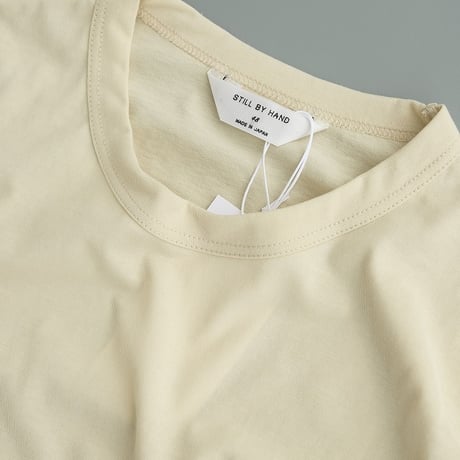 STILL BY HAND(スティルバイハンド)　　  Ringer T-Shirt　　CS03262　　　Cream