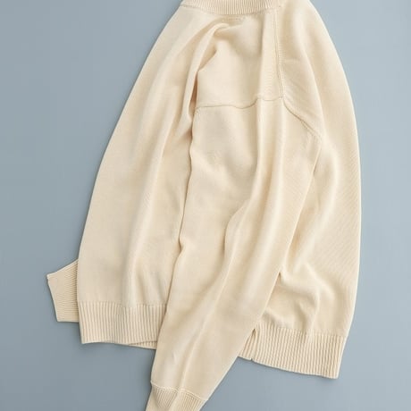 STILL BY HAND(スティルバイハンド)　　  10G cotton sweater　　　KN04261　　　Natural