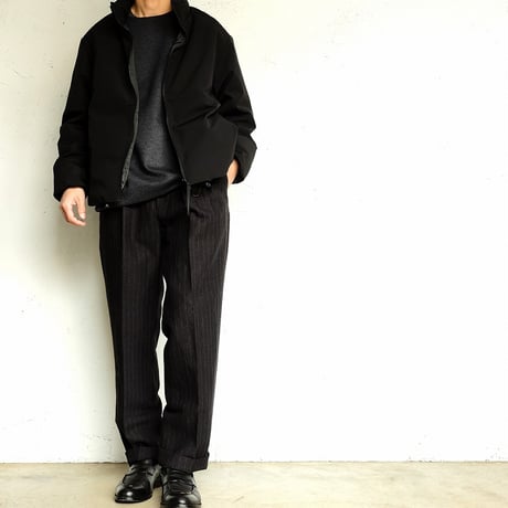 tilt The authentics(チルトザオーセンティックス)　　　　 Washed W/L Stripe Work Trousers　　　BlackStripe