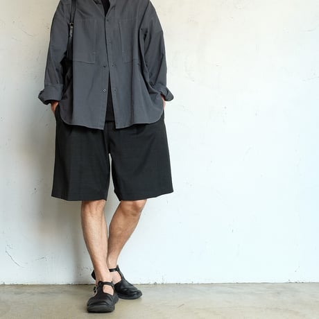 STILL BY HAND(スティルバイハンド)  Garment-dye over shirt　‐Hemp Mix‐　　SH09262　　　Blue Gray