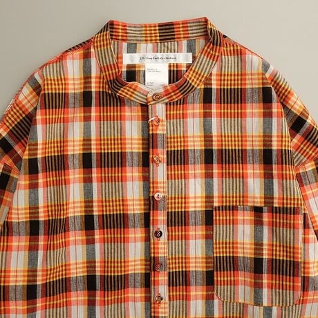 EELproducts(イールプロダクツ)　　　真夏のチャコールヘンリー　　Orange CHECK