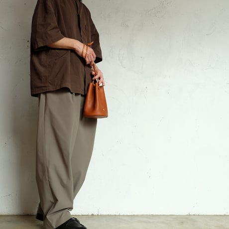 kontor(コントール)　　Oversized Stitching Shirt　　　Brown