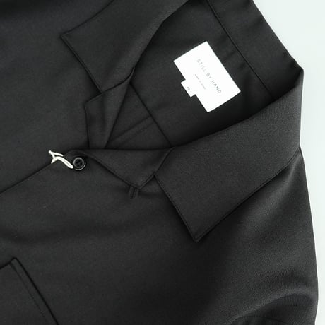 STILL BY HAND(スティルバイハンド)　　　　Open Collar　Shirt　　　　SH01242　　　　Black