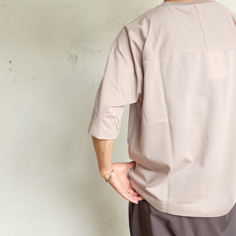 LAMOND  /  STICH WORK COOL TEE　　Greige