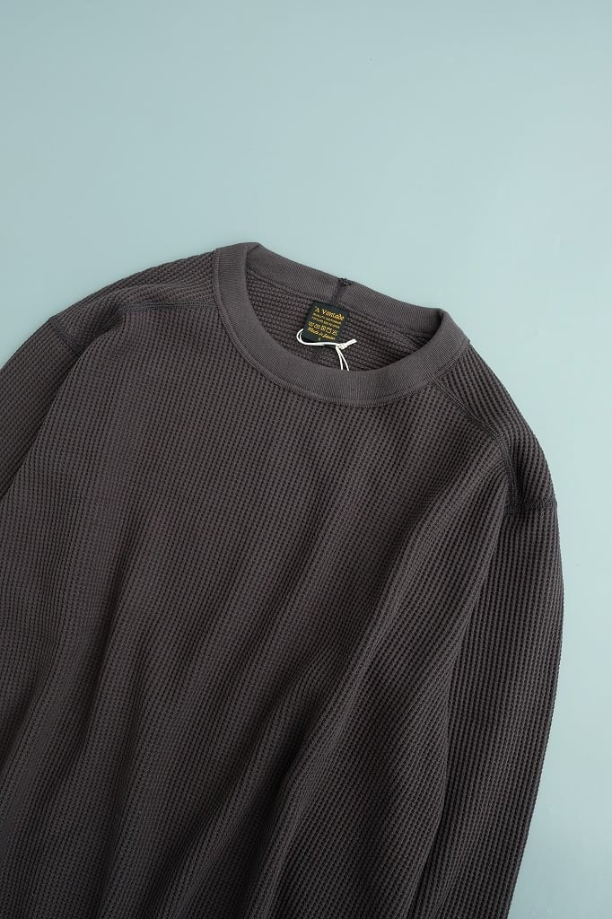 AVontade アボンタージ Big Waffle Crew Top サーマル A VONTADE(アボンタージ) Big Waffle Crew Top Cha