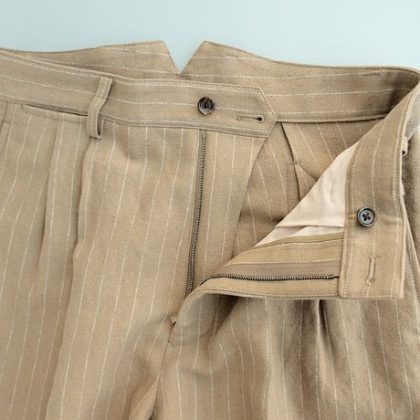 tilt The authentics(チルトザオーセンティックス)　　　　 Washed W/L Stripe Work Trousers　　Taupe Stripe