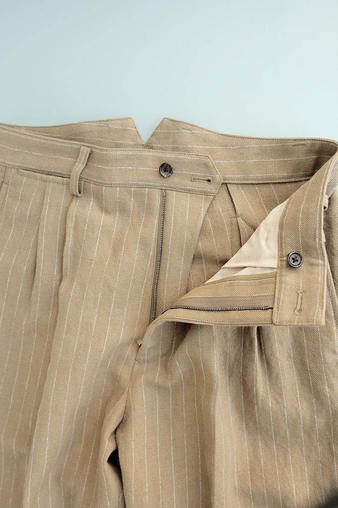 tilt The authentics(チルトザオーセンティックス)　　　　 Washed W/L Stripe Work Trousers　　 Taupe Stripe