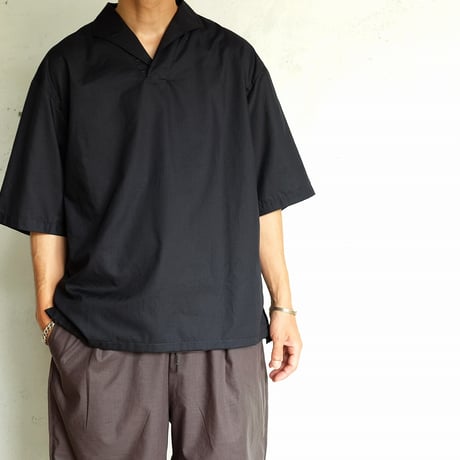 LAMOND(ラモンド)　　 LAWN SKIPPER SHIRTS　　Navy Black