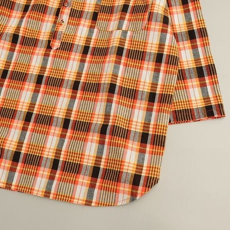 EELproducts(イールプロダクツ)　　　真夏のチャコールヘンリー　　Orange CHECK