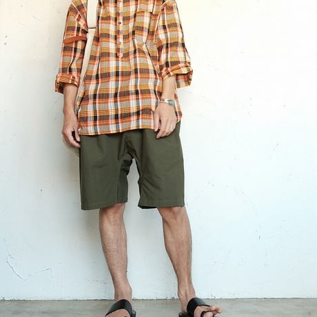 EELproducts(イールプロダクツ)　　　真夏のチャコールヘンリー　　Orange CHECK
