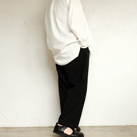 Masnou design(マスノウデザイン)　　  ２０２　Band Collar Shirt　【White】