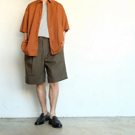STILL BY HAND(スティルバイハンド)　　Wool Short Pants ‐super120’s‐　　PT10262　　　Olive
