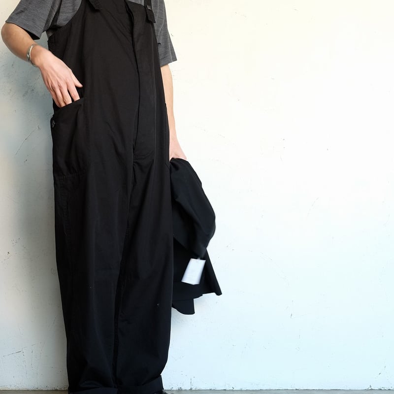 holk ホーク wool silk twill deck overalls holk ホーク｜deck overall（ブラック）ウールトロピカル