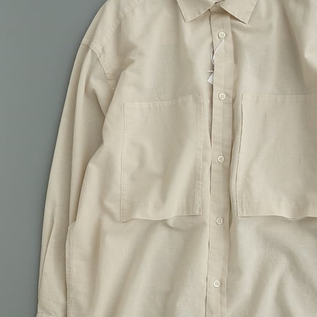 STILL BY HAND(スティルバイハンド)  Garment-dye over shirt　‐Hemp Mix‐　　SH09262　　　Ecru