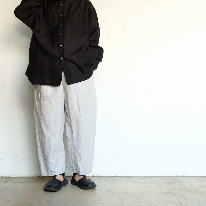 Masnou design / マスノウデザイン | コットン シルク 中綿 ベスト | 2 | チャコール | レディース Masnou design(マスノウデザイン) DOUBLE COLLAR SHIRTS |