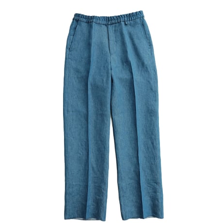 EGRETIQUE(イグレティーク)　　　Linen Chambray  Wide Trousers　　Blue