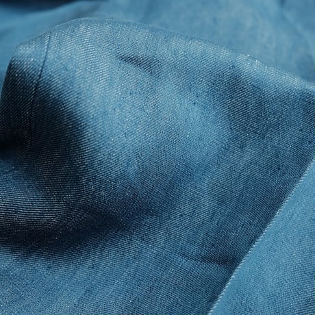 EGRETIQUE(イグレティーク)　　　Linen Chambray  Wide Trousers　　Blue
