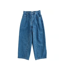 kontor(コントール)　　  Washed barrel tucks denim pants