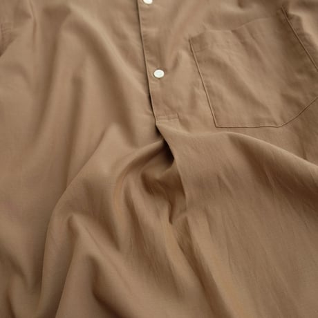 STILL BY HAND(スティルバイハンド)　  Cupro mixed pullover shirt　　　　SH10261　　　　Khaki Brown