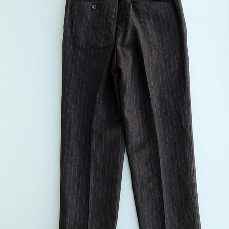 tilt The authentics(チルトザオーセンティックス)　　　　 Washed W/L Stripe Work Trousers　　　BlackStripe