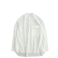Masnou design(マスノウデザイン)　　  ２０２　Band Collar Shirt　【White】