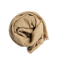 LOCALLY(ローカリー)　　　　Wool/Linen Blanket Stole　　　　Beige×Yellow