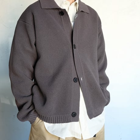 STILL BY HAND(スティルバイハンド)　　　　Paper mixed knitted blouson　　KN01261