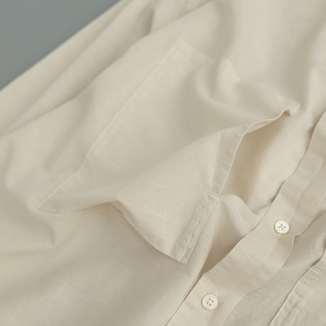 STILL BY HAND(スティルバイハンド)  Garment-dye over shirt　‐Hemp Mix‐　　SH09262　　　Ecru