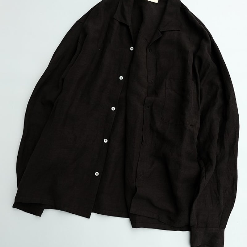 LAMOND(ラモンド) Open Collar Linen Shirt | ART S