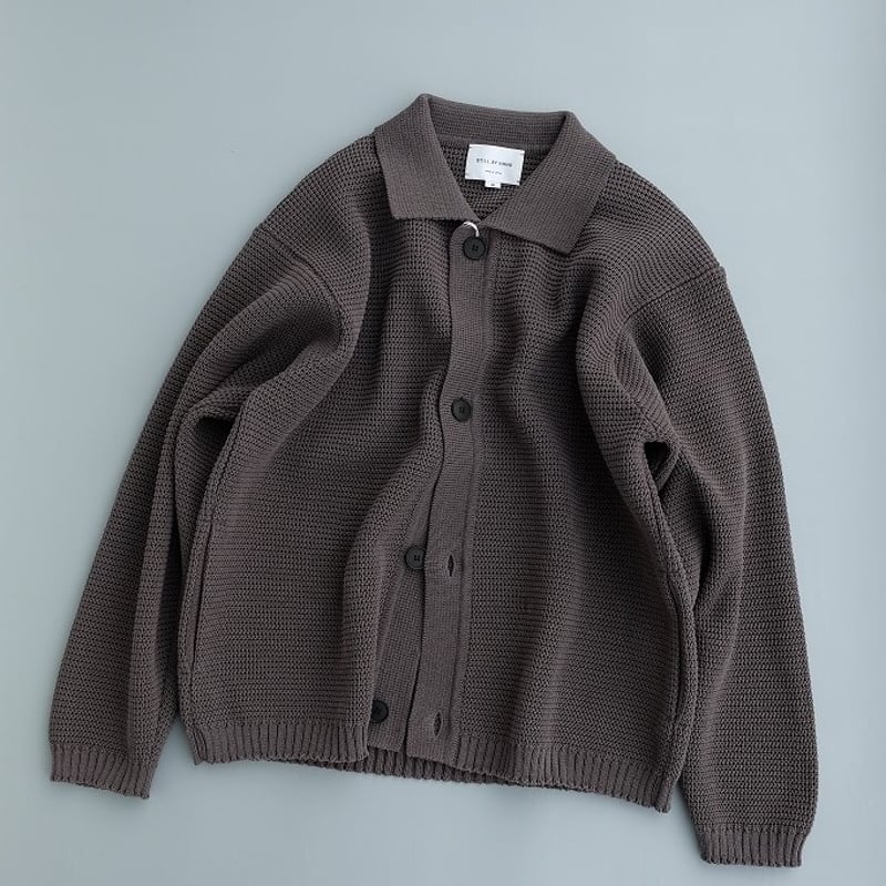 【STILL BY HAND】ポリエステル・和紙素材 ニットブルゾン STILL BY HAND スティルバイハンド 「ポリエステル・和紙素材 ニット