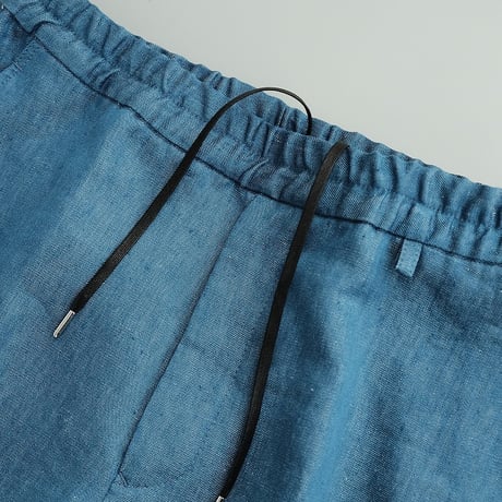 EGRETIQUE(イグレティーク)　　　Linen Chambray  Wide Trousers　　Blue