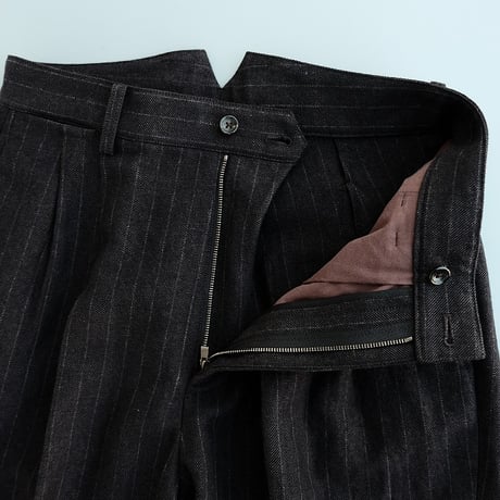 tilt The authentics(チルトザオーセンティックス)　　　　 Washed W/L Stripe Work Trousers　　　BlackStripe
