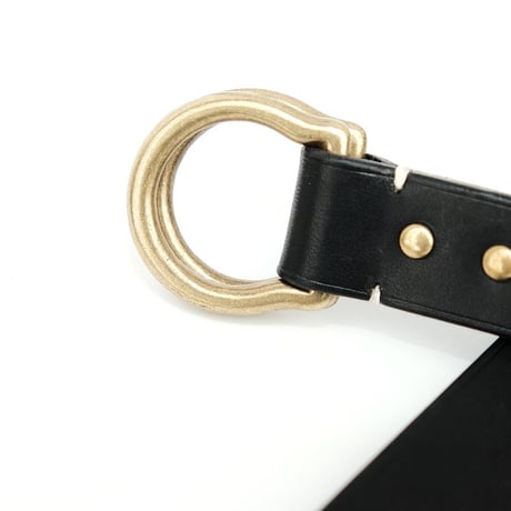 Jacou(ジャコウ)　 shell ring belt  　Black